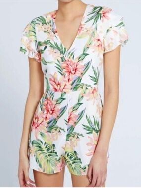 Alice + Olivia Macall Hibiscus Floral Romper NWT Size 0